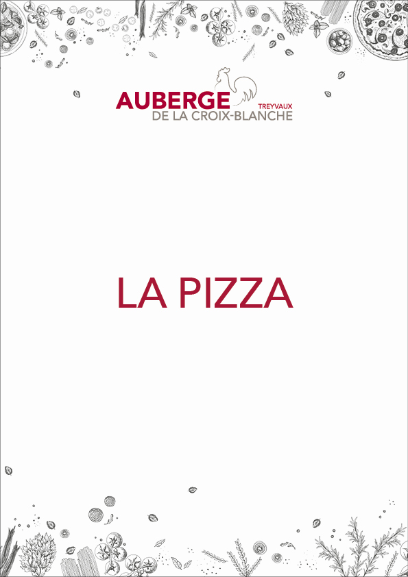 Couverture de la carte des pizzas